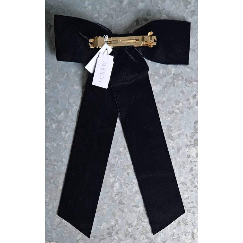 J.Crew Velvet Bow Hair Clip